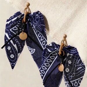 Free People | Ariana Ost Mae Scarf Dangle Earrings Blue
